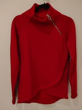 Athleta Cozy Karma Asymmetrical Mock Neck Sweater